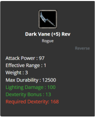 Dark Vane
 +-+5 Rebirt