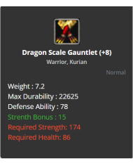 Dragon Scale Gauntlet
 +-+8