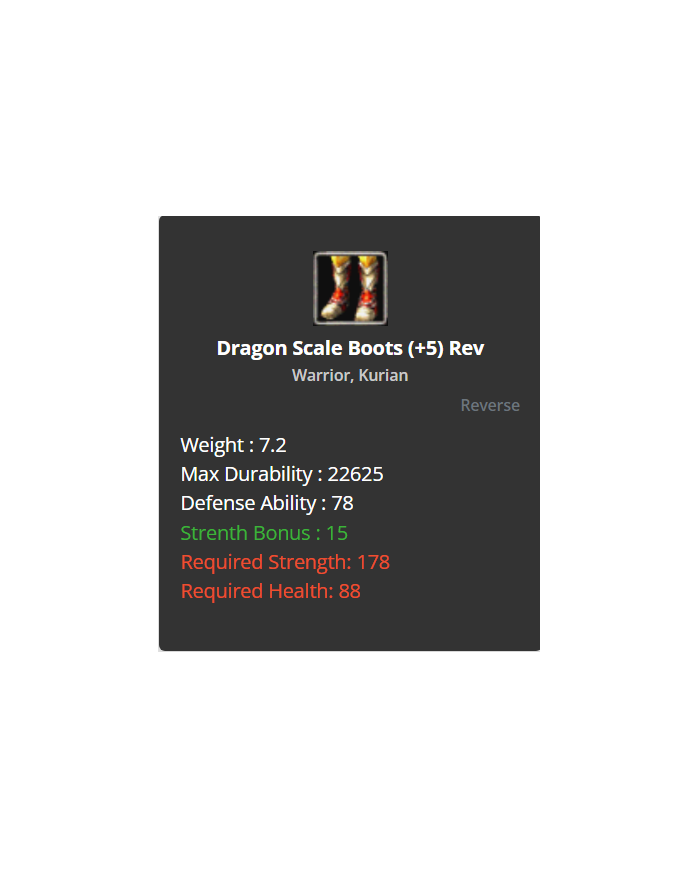 Dragon Scale SET (+5 Rev)