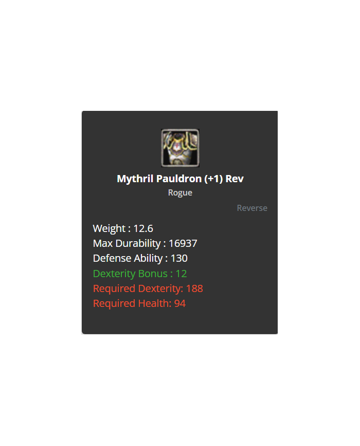 Mythril SET +1 (Reverse)