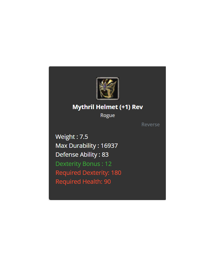 Mythril SET +1 (Reverse)