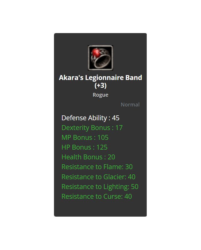 +3 Akara's Legionnaire Band