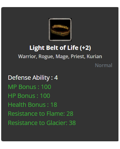 Light Belt of Life (+2)