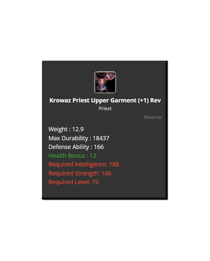 Krowaz Priest Set(+1) Rev