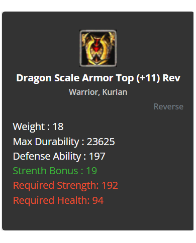 Dragon Scale SET (+11 Rev)