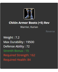 Warrior Chitin Set +8