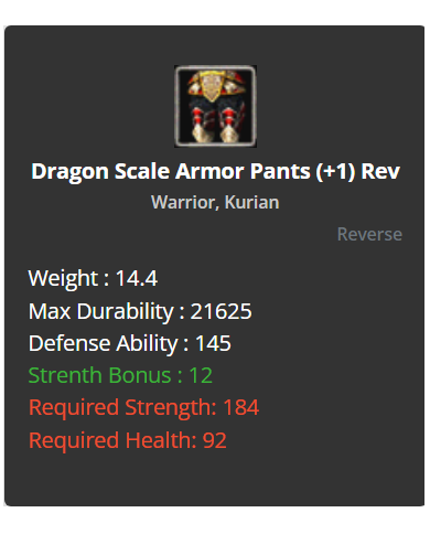 Dragon Scale SET (+1 Rev)