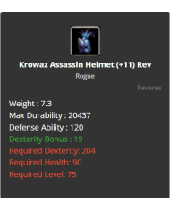 Krowaz Assassin Set +11 Rev