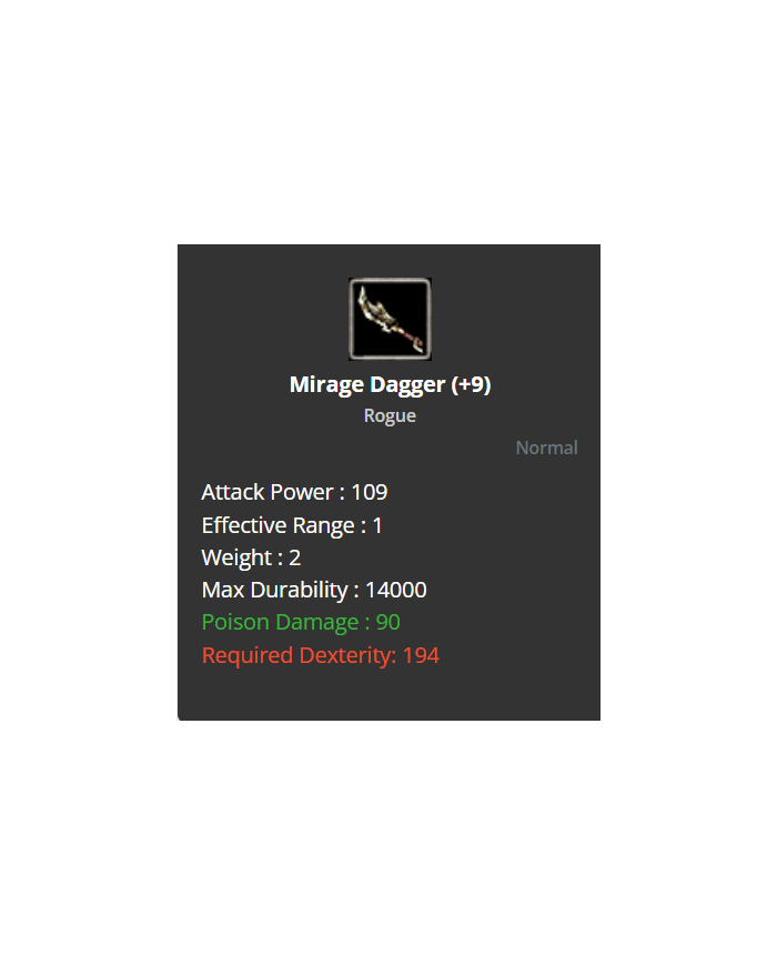 Mirage Dagger +9