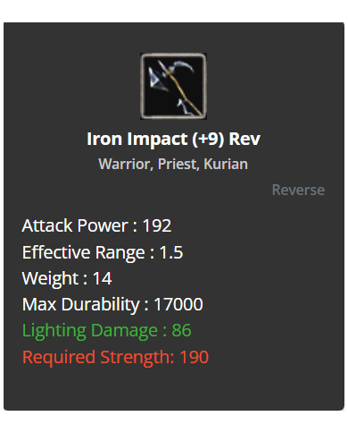 Iron Impact +9 Rev