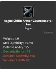 Rogue Chitin Set +8