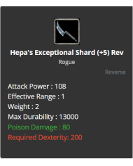 Hepa's Exceptional Shard +5