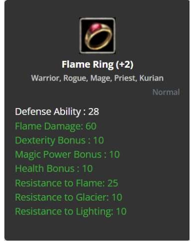 Flame Ring +2/+1 (DUAL)