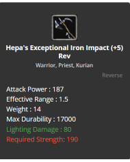 Hepa's Exceptional Iron Impact +5 Rev