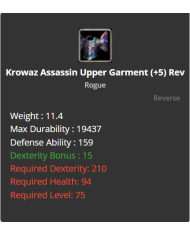 Krowaz Assassin Set +5 Rev