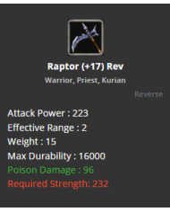 Raptor +17 (reverse)