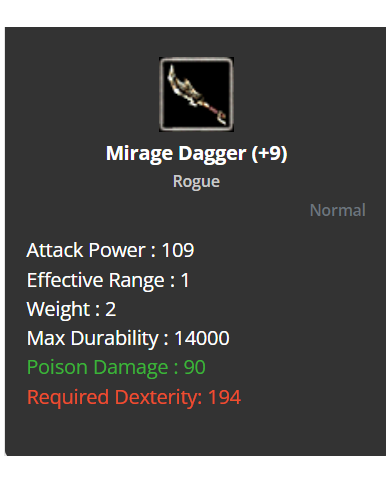 Mirage Dagger +11