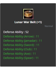 Lunar War Belt +1