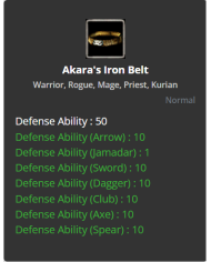 Akara's Iron Belt